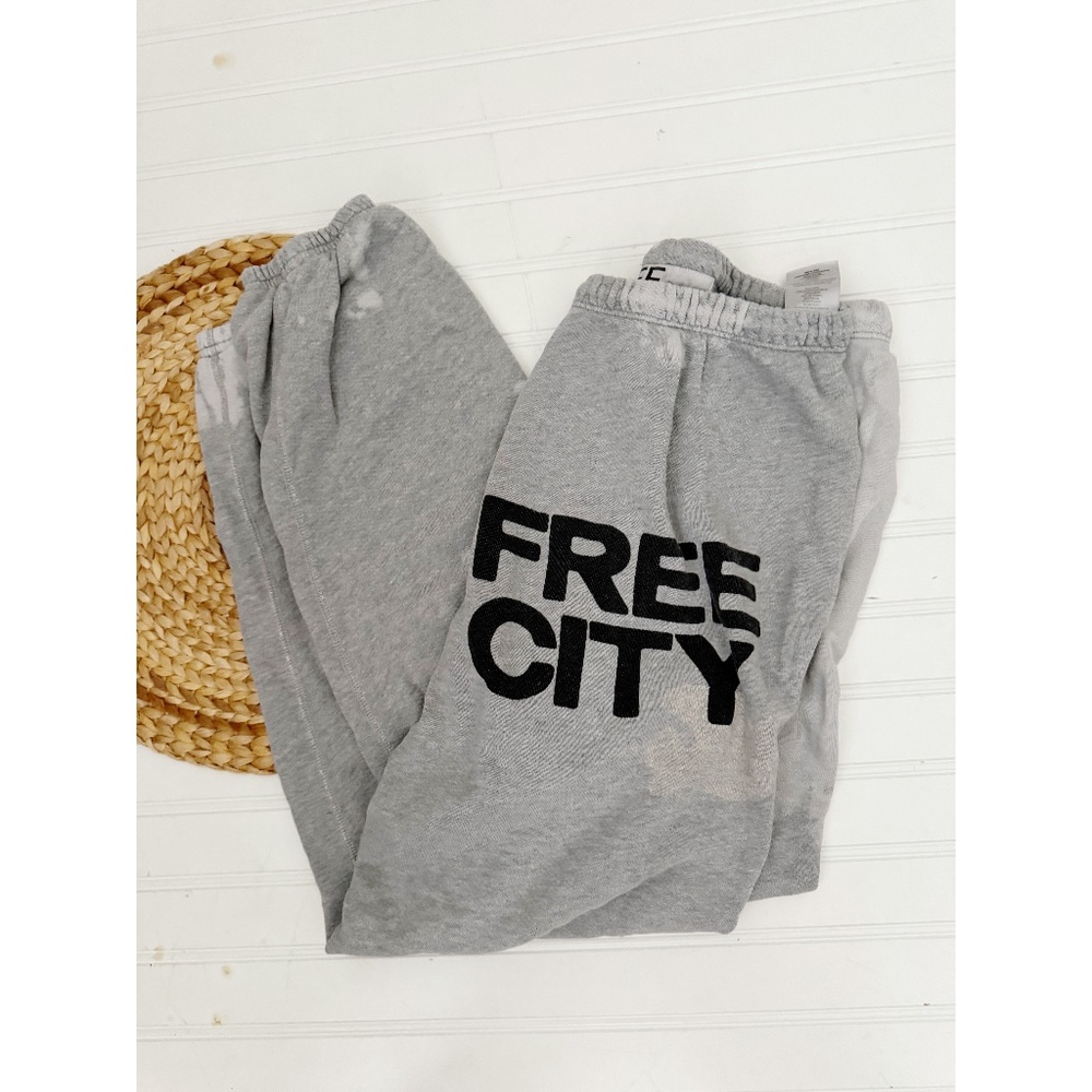 Freecity Gray BLEACHOUT OG sweatpants - heatheryumm M - Picture 8 of 8